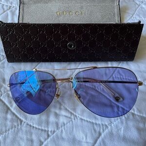 Gucci Blue Aviator Sunglasses